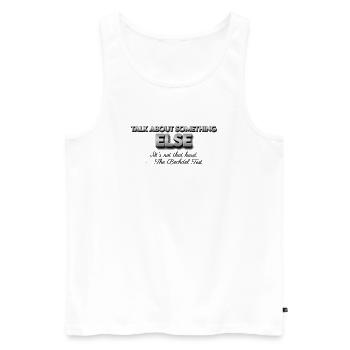 Parle d’autre chose - Débardeur bio Premium Homme - blanc - Devant - Michal (187cm)