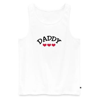 Daddy - Débardeur bio Premium Homme - blanc - Devant - Michal (187cm)