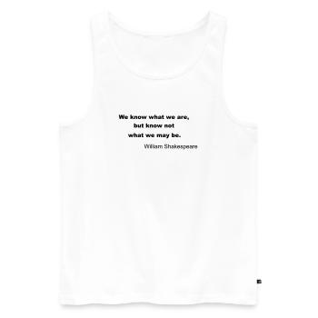 William Shakespeare Quote - Men's Premium Organic Tank Top - white - Front - AI Model Male 178 light (178cm)