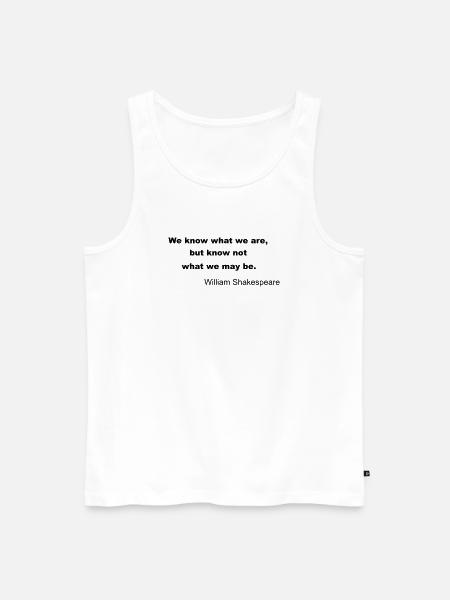 William Shakespeare Quote - Men's Premium Organic Tank Top - white