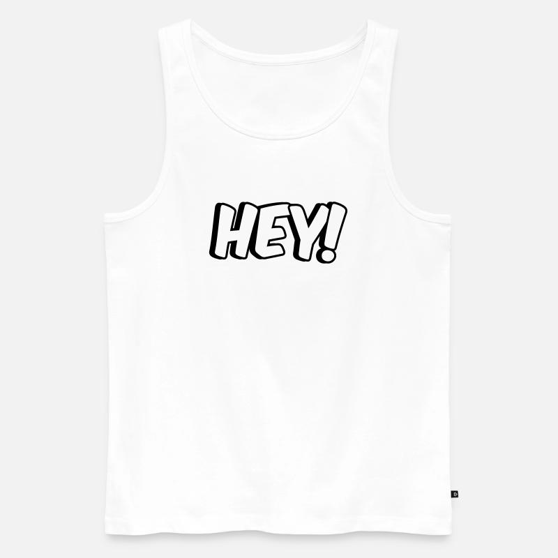 Hey! Comic Design - Männer Premium Bio Tank Top - Weiß