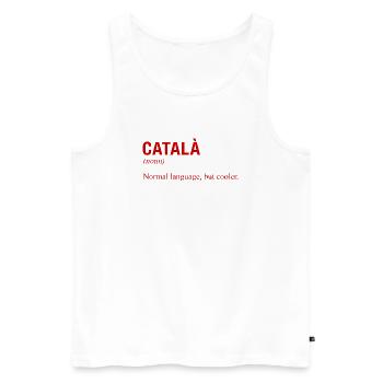 CATALAN Language Katalanisch Katalanische Sprache - Männer Premium Bio Tank Top - Weiß - Vorne - AI Model Male 178 light (178cm)