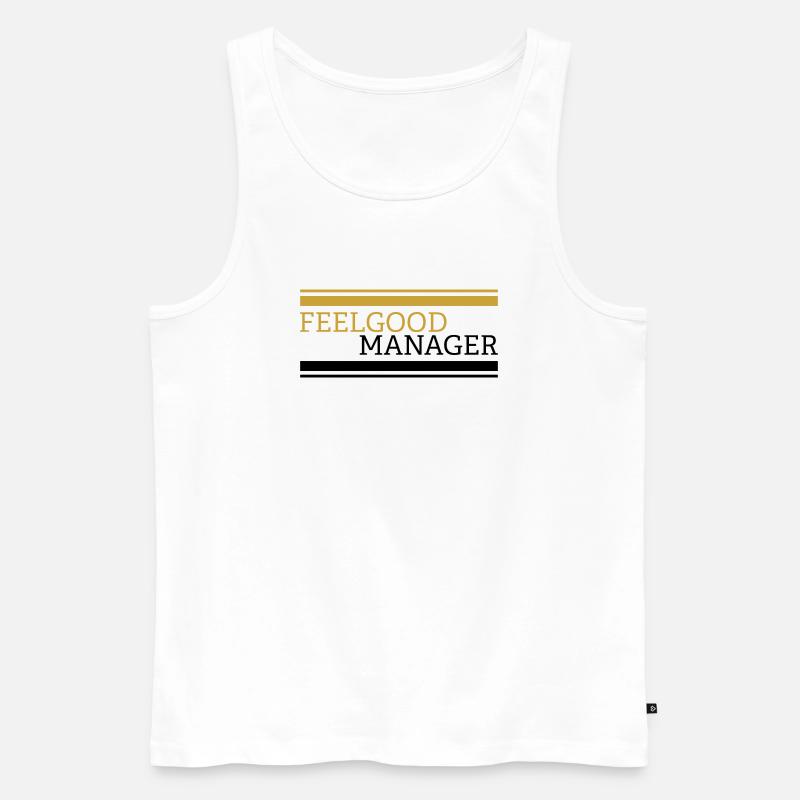 Feelgood manager white tshirt - Männer Premium Bio Tank Top - Weiß