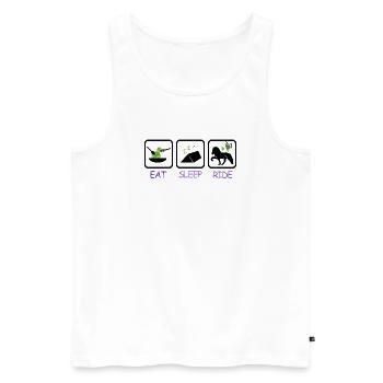 Iceland Competition Shirts Vegetarian Tent Ride - Men's Premium Organic Tank Top - white - Front - AI Model Male 178 light (178cm)