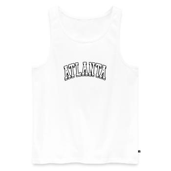 atlanta shirt - Männer Premium Bio Tank Top - Weiß - Vorne - AI Model Male 178 light (178cm)