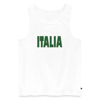 Italie Drapeau Italie Italie Italiano - Débardeur bio Premium Homme - blanc - Devant - Michal (187cm)