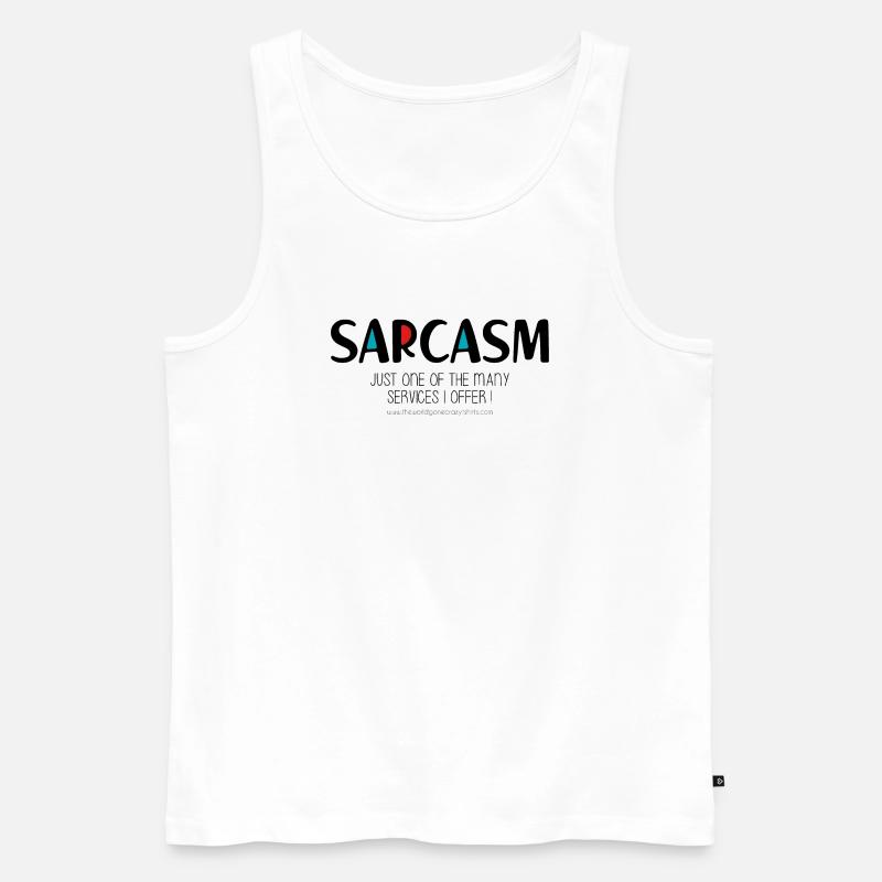 Sarkasmus - Männer Premium Bio Tank Top - Weiß