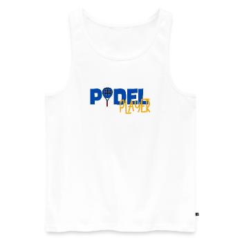 Padel Player - Men's Premium Organic Tank Top - white - Front - AI Model Male 178 light (178cm)