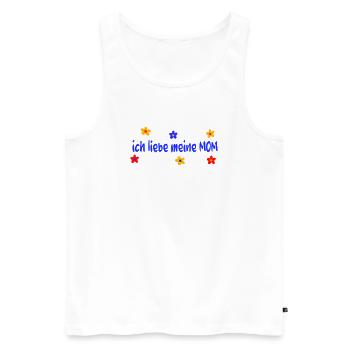 Fête des mères J’aime ma maman - Débardeur bio Premium Homme - blanc - Devant - AI Model Male 178 light (178cm)