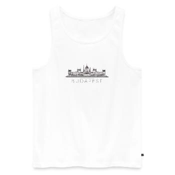 Budapest Ungarn - Männer Premium Bio Tank Top - Weiß - Vorne - AI Model Male 178 light (178cm)