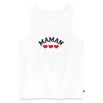 Mom / Mother's Day - Men's Premium Organic Tank Top - white - Front - Michal (187cm)