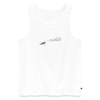 Norddeutsch Möwe Moin Design - Männer Premium Bio Tank Top - Weiß - Vorne - Michal (187cm)