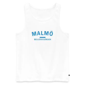 Meerblick Skyline Aktivierungszeit Malmö - Männer Premium Bio Tank Top - Weiß - Vorne - Michal (187cm)