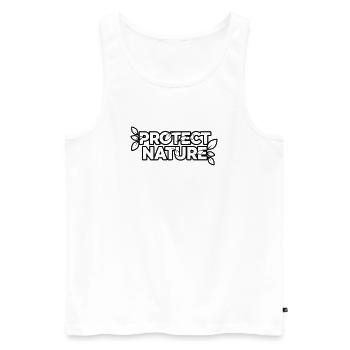 Protect Nature | Environmental Protection Statement Vector - Men's Premium Organic Tank Top - white - Front - AI Model Male 178 light (178cm)