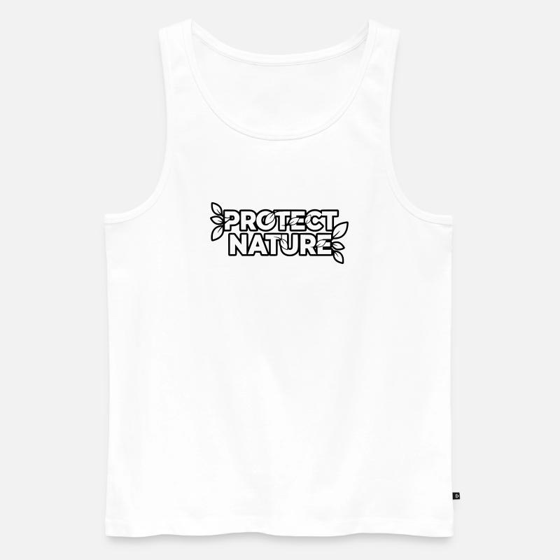 Protect Nature | Umweltschutz Statement Vektor - Männer Premium Bio Tank Top - Weiß
