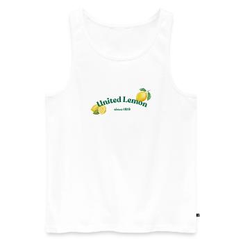 United Lemon - Men's Premium Organic Tank Top - white - Front - Michal (187cm)