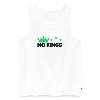 Königstiger lustiger Spruch  - Männer Premium Bio Tank Top - Weiß - Vorne - AI Model Male 178 light (178cm)