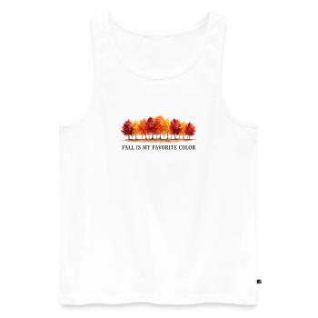 L’automne est ma couleur préférée L’amour d’automne - Débardeur bio Premium Homme - blanc - Devant - Michal (187cm)