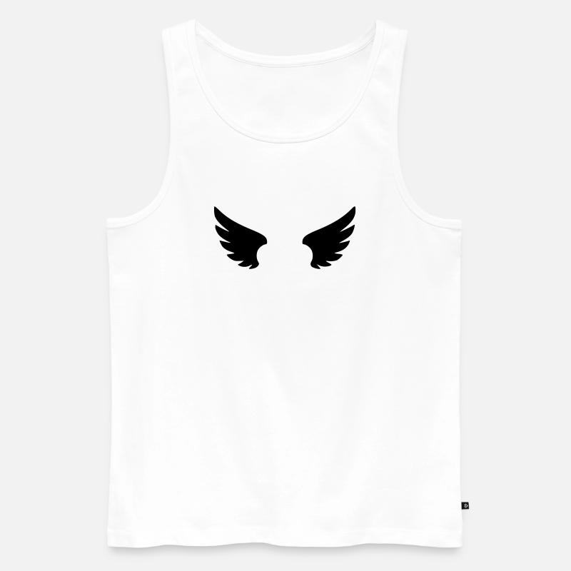 Engel Piktogramm | Schutzengel & Glaube Symbol - Männer Premium Bio Tank Top - Weiß