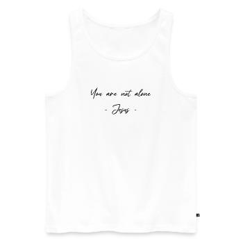 Tu n’es pas seul - Jésus - Croyances - Débardeur bio Premium Homme - blanc - Devant - AI Model Male 178 light (178cm)