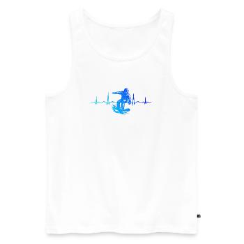 A motif just for snowboarding - Men's Premium Organic Tank Top - white - Front - Michal (187cm)