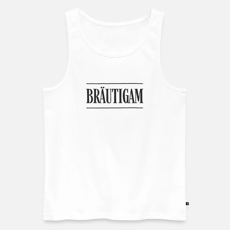 Bräutigam – Hochzeit & Junggesellenabschied - Männer Premium Bio Tank Top - Weiß
