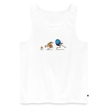 JUTROWNE JEJKO ZAJACA HONI - Männer Premium Bio Tank Top - Weiß - Vorne - AI Model Male 178 light (178cm)