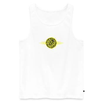 Symbole du houblon - Débardeur bio Premium Homme - blanc - Devant - AI Model Male 178 light (178cm)