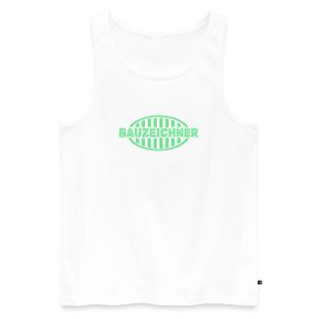 Bauzeichner - Männer Premium Bio Tank Top - Weiß - Vorne - AI Model Male 178 light (178cm)