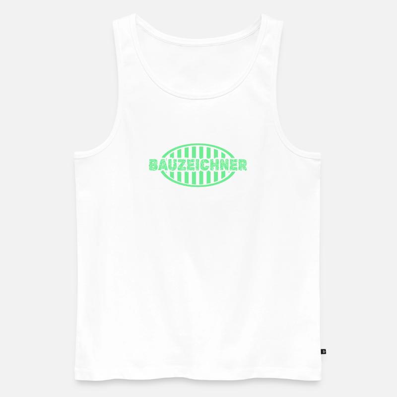 Bauzeichner - Männer Premium Bio Tank Top - Weiß