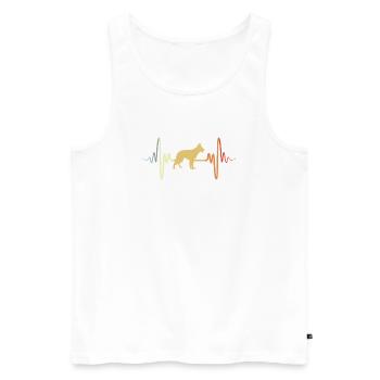 German Shepherd Pulse - Men's Premium Organic Tank Top - white - Front - AI Model Male 178 light (178cm)