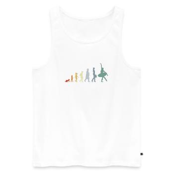 Vintage ballet dancer Evolution - Men's Premium Organic Tank Top - white - Front - AI Model Male 178 light (178cm)