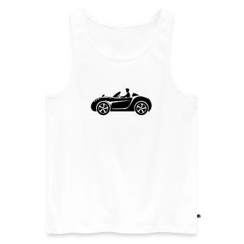 Cabrio Auto - Männer Premium Bio Tank Top - Weiß - Vorne - AI Model Male 178 light (178cm)