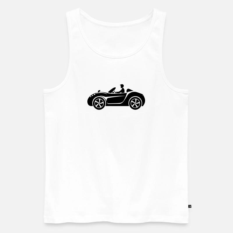 Cabrio Auto - Männer Premium Bio Tank Top - Weiß