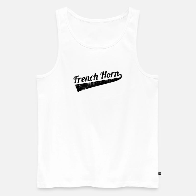 Bugle - Men's Premium Organic Tank Top - white