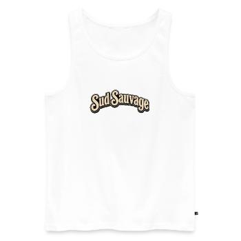 Sud Sauvage Rétro Vintage - Débardeur bio Premium Homme - blanc - Devant - Michal (187cm)