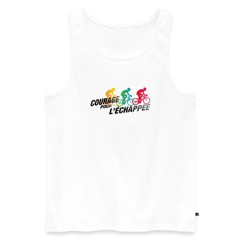 Courage for the Breakaway - Men's Premium Organic Tank Top - white - Front - AI Model Male 178 light (178cm)