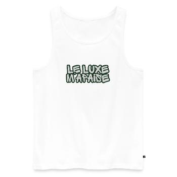 Französischer Graffiti-Luxus - Männer Premium Bio Tank Top - Weiß - Vorne - Michal (187cm)