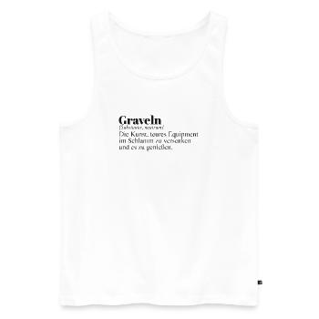 Graveln Definition - Männer Premium Bio Tank Top - Weiß - Vorne - Michal (187cm)