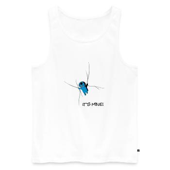 it_is_mine - Débardeur bio Premium Homme - blanc - Devant - Michal (187cm)