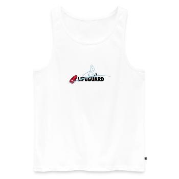 Lifeguard sauveteur aquatique - Débardeur bio Premium Homme - blanc - Devant - AI Model Male 178 light (178cm)