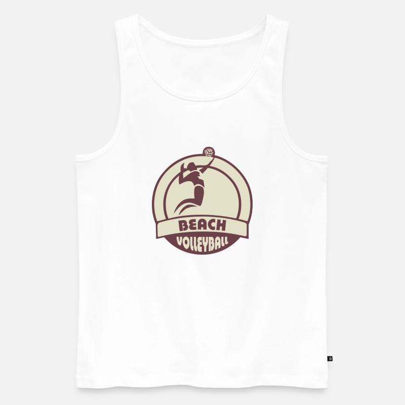 beach volleyball - Männer Premium Bio Tank Top - Weiß