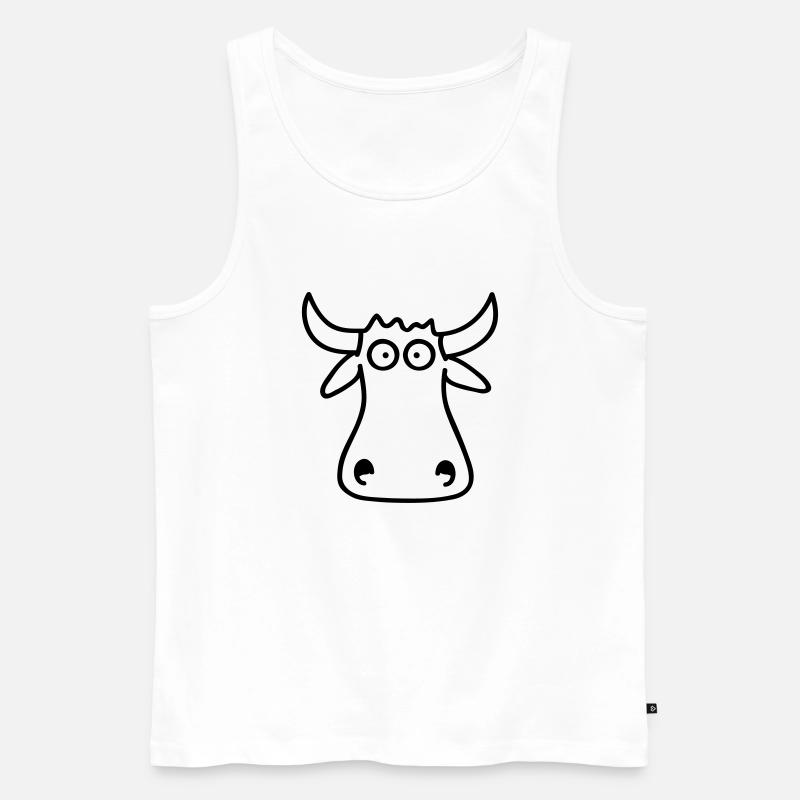 bull_head - Männer Premium Bio Tank Top - Weiß