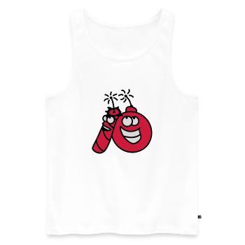 explosive - Männer Premium Bio Tank Top - Weiß - Vorne - AI Model Male 178 light (178cm)