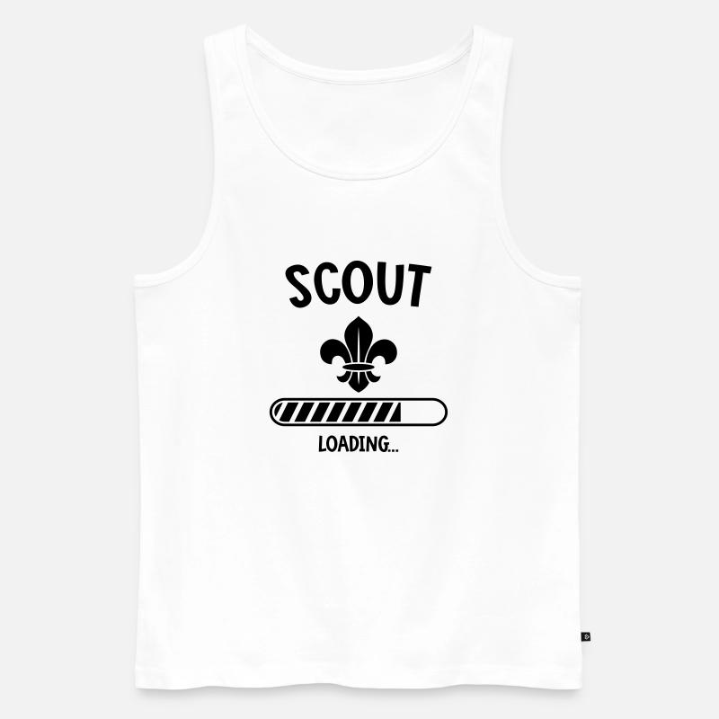 Scout Loading - Männer Premium Bio Tank Top - Weiß