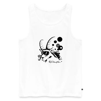 Bouquetin pro-rider - Débardeur bio Premium Homme - blanc - Devant - Michal (187cm)