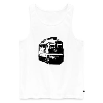 Diesel - Men's Premium Organic Tank Top - white - Front - AI Model Male 178 light (178cm)
