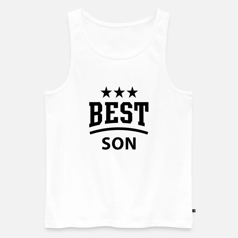 BEST SON 3 Star - Männer Premium Bio Tank Top - Weiß