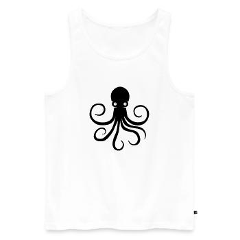 Krake - Männer Premium Bio Tank Top - Weiß - Vorne - Michal (187cm)