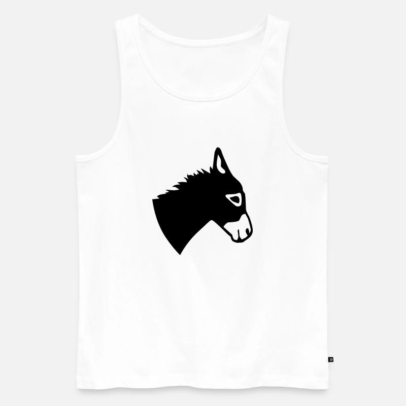 Esel - Männer Premium Bio Tank Top - Weiß